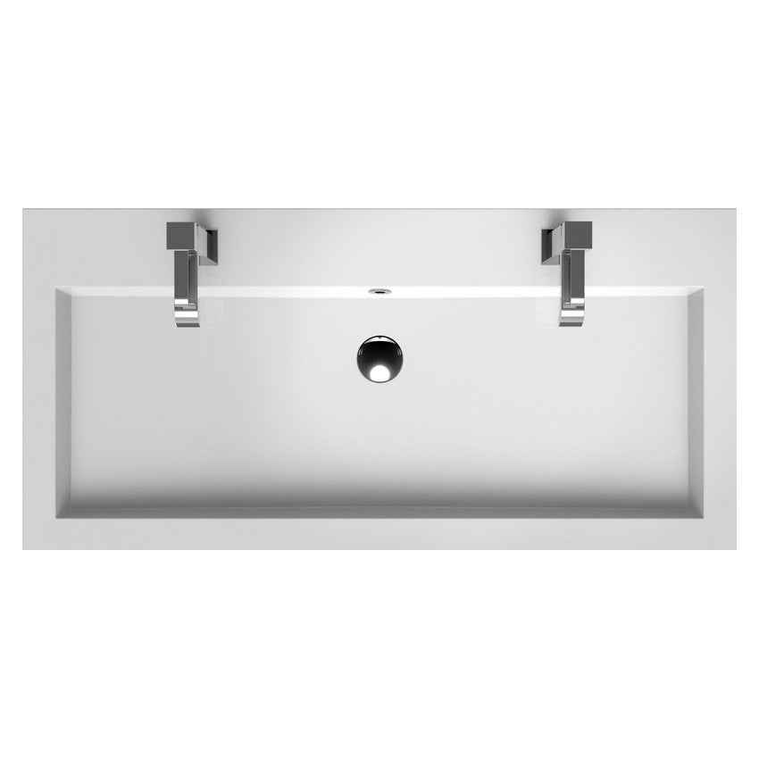 Riho Broni mosdó 100x48 cm egy medencés, két csaplyukkal (F7BR110048121)