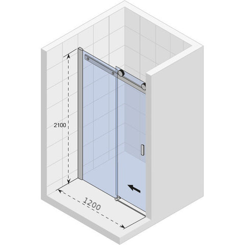 Riho Baltic B104 zuhanyajtó 120 cm (GE0070300)