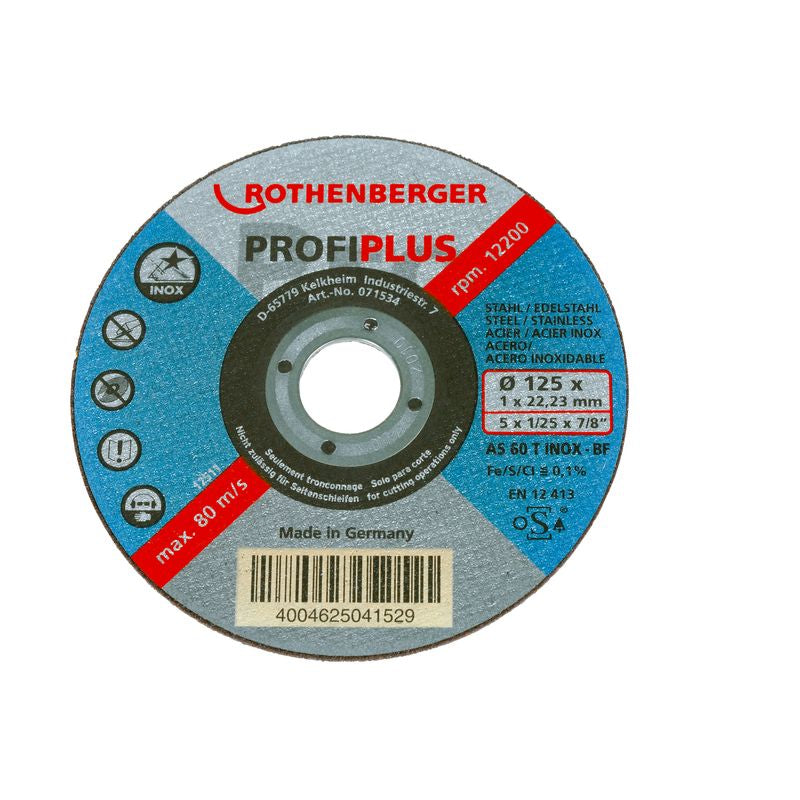 ROTHENBERGER vágokorong INOX Profi 115x1 (10 db!!!)