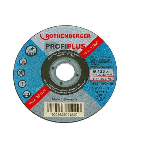 ROTHENBERGER vágokorong INOX Profi 115x1 (10 db!!!)