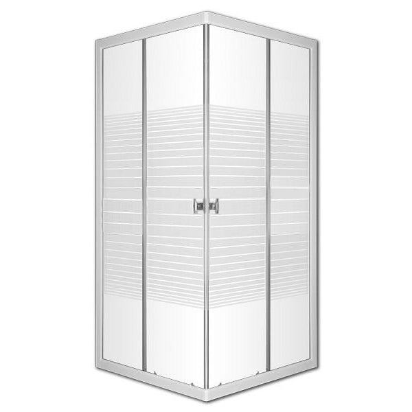 SANIMIX Zuhanykabin 80x80x185 szögletes, tálca nélk. csíkos