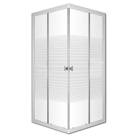 SANIMIX Zuhanykabin 80x80x185 szögletes, tálca nélk. csíkos
