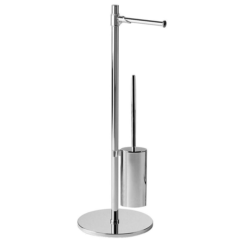 SAPHO álló WC-papírtartó kefével, króm (2132)