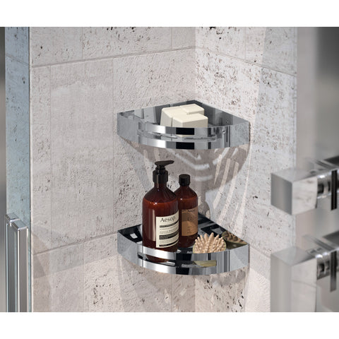 SAPHO SMART sarokpolc zuhanyzóba, 210x45x210mm, INOX (2479)