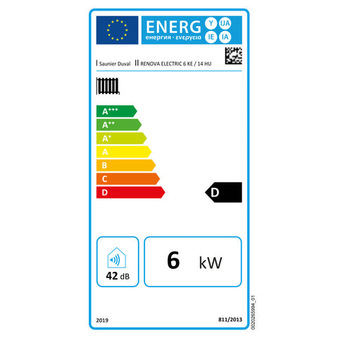 Saunier Duval Renova Electric 6 KE/14 elektromos kazán, fűtő 6 Kw