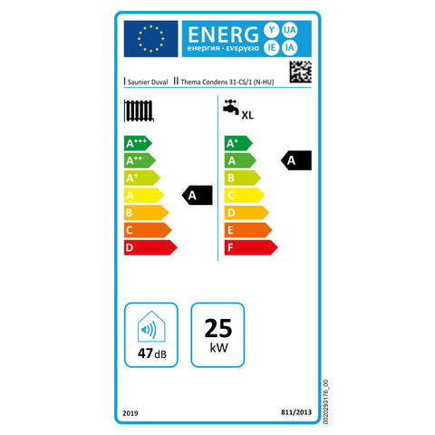 Saunier Duval Thema Condens 31-CS/1 (N-HU) kondenzációs gázkazán, kombi 25Kw