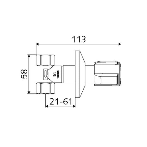 Schell csempeszelep 1/2"