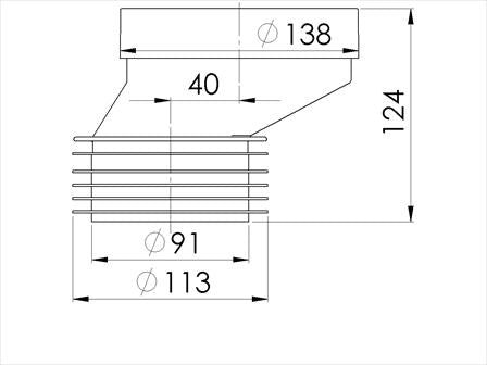 Styron Wc szimering excenteres 40mm