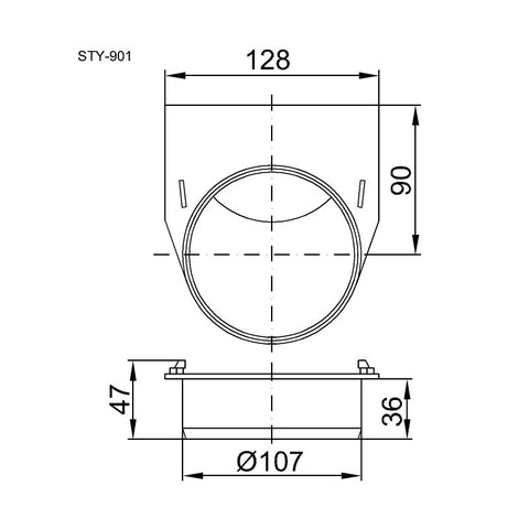 Styron folyóka bekötő elem 110mm (STY-901)