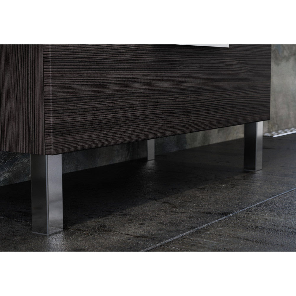 Tboss láb 15 cm-es fém, fekete, 4db (szett)
