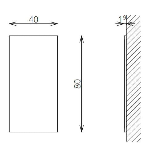 Tboss Floating Mirror Lux 40x80 laptükör