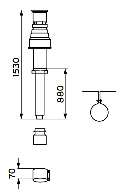 VAILLANT 80/125 PP függőleges kivezető