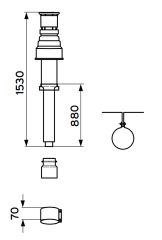 VAILLANT 80/125 PP függőleges kivezető