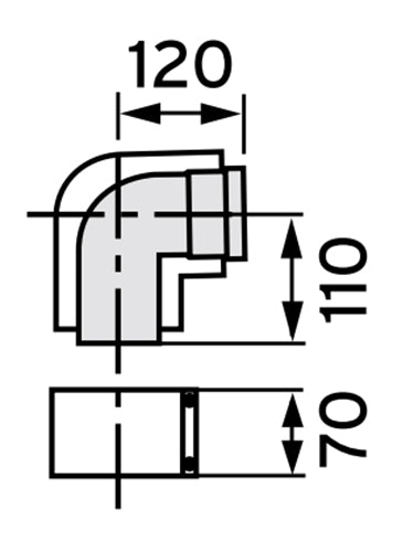 VAILLANT 80/125 PP könyök 90°