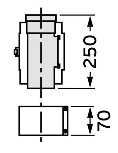 VAILLANT 80/125 PP ellenőrző csőtold.