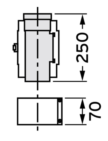 VAILLANT 80/125 PP ellenőrző csőtold.