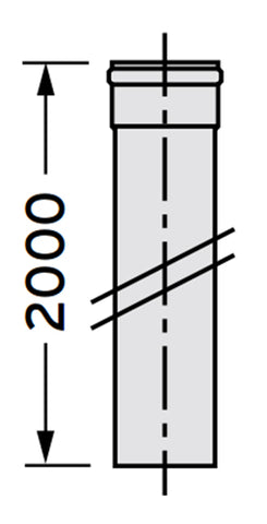 VAILLANT 80 PP hosszabbító cső 2fm