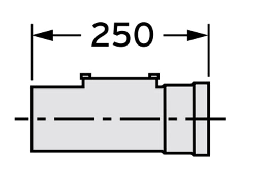 VAILLANT 80 PP tisztítóidom 25cm egyenes
