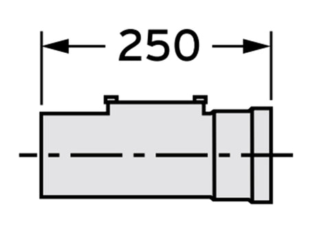 VAILLANT 80 PP tisztítóidom 25cm egyenes