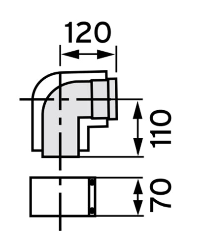 VAILLANT 80/125 ALU könyök 90°