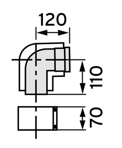 VAILLANT 80/125 ALU könyök 90°