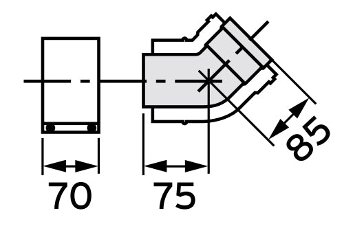 VAILLANT 80/125 ALU könyök 45°(2db)