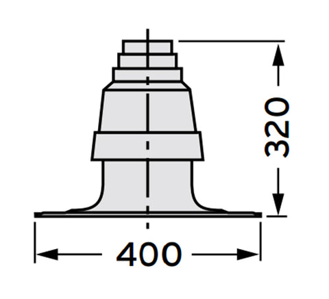 VAILLANT 80/125 kéményakna tető-alumín.