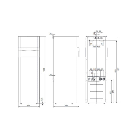 VAILLANT flexoCOMPACT exclusive VWF 58/4 hőszivattyú talajhő-víz, aktív hűtéssel