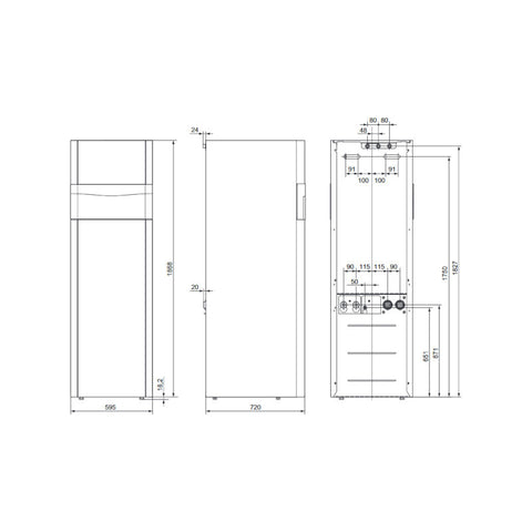 VAILLANT flexoCOMPACT exclusive VWF 88/4 hőszivattyú talajhő-víz, aktív hűtéssel