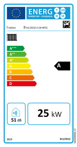 Vaillant Ecotec plus VU 25 CS/1-5 (N-INT2) kondenzációs gázkazán, fűtő 24,7 Kw