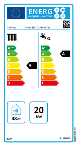 Vaillant Ecotec plus VUW 26 CS/1-5 (N-INT2) kondenzációs gázkazán, kombi 19,7 Kw