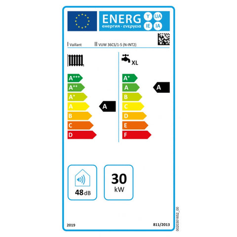 Vaillant Ecotec plus VUW 36 CS/1-5 (N-INT2) kondenzációs gázkazán, kombi 29,9 Kw