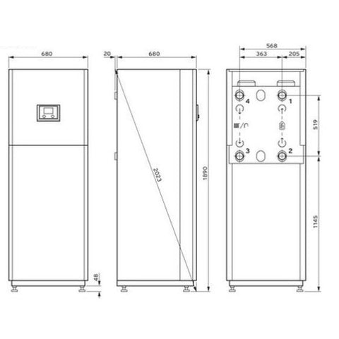 VAILLANT geoTHERM perform VWS 780/3 S1 hőszivattyú talajhő-víz, passzív hűtéssel