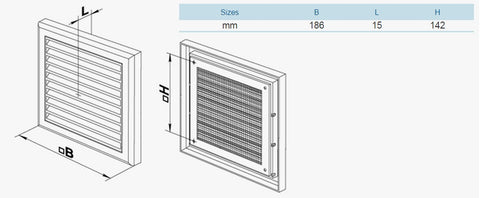 VENTS szellőzőrács MV 120