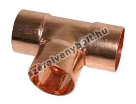 Réz T-idom Szűkített 22x15x15mm 5130R
