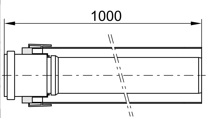 Viessmann 80/125 PPs AZ-cső 100 cm