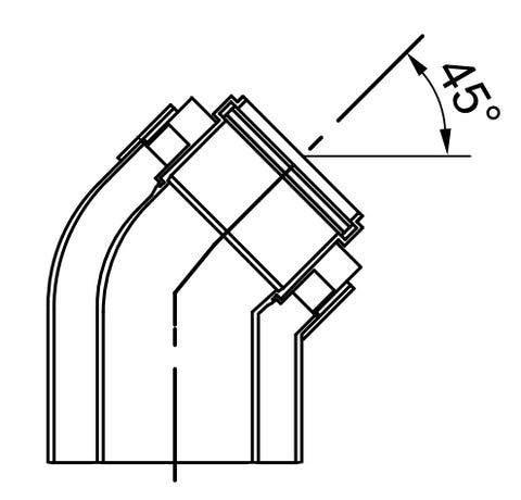 Viessmann 80/125 PPs AZ-ív 45°(2 db)