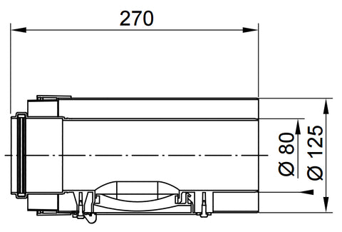 Viessmann 80/125 PPs ellenőrzőegyenes