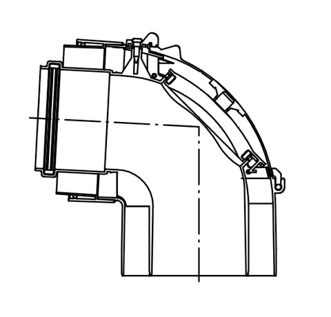 Viessmann 60/100 PPs AZ-ellenőrző könyök