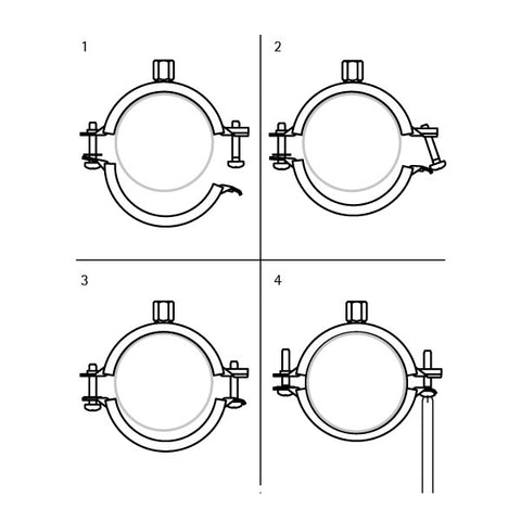 Walraven csőbilincs gumibetétes KSB2 M8/10 10-14mm