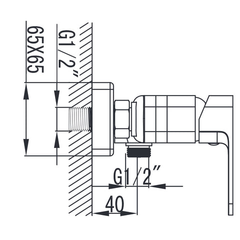 Wellis Cosmo zuhany csaptelep (21,5x12,5x11,8)