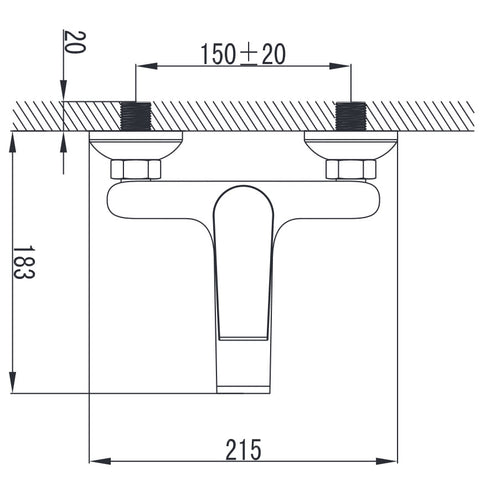 Wellis Asti kád csaptelep (21,5x18,3x16,6)