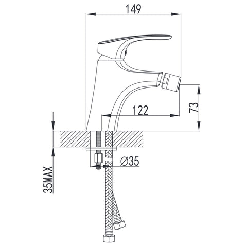 Wellis Bellini bidé csaptelep (15,1x4,8)