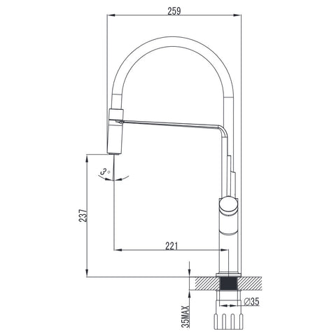 Wellis Fizz mosogató csaptelep (10x47x25)