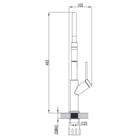 Wellis Fizz mosogató csaptelep (10x47x25)
