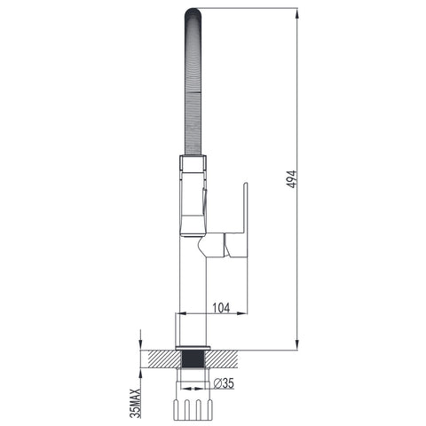 Wellis Spring mosogató csaptelep (10x50x26)