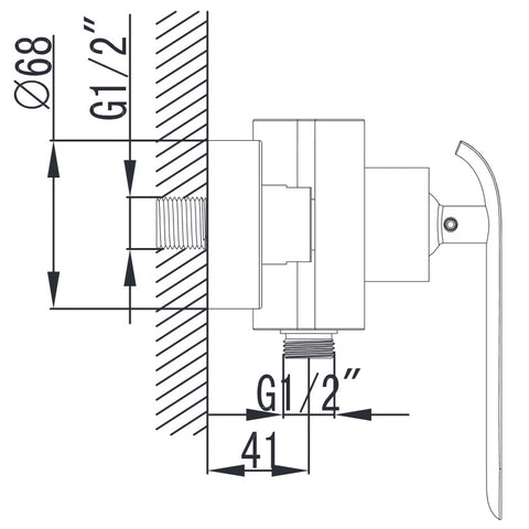 Wellis Rundo zuhany csaptelep (23,8x11,9)