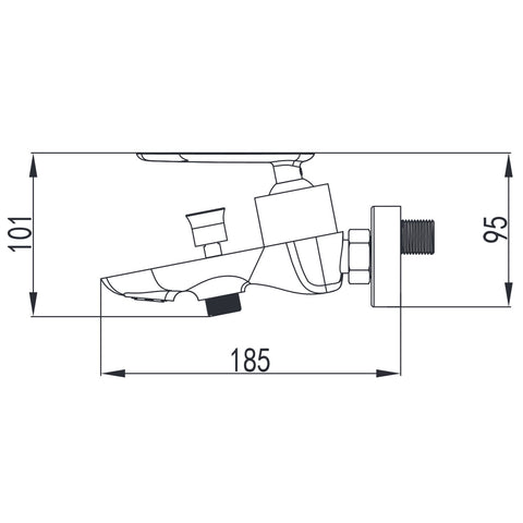 Wellis Diablo kád csaptelep (10,1x18,5x9,5)