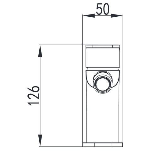 Wellis Faust bidé csaptelep, full króm (12,6x14,7x5)