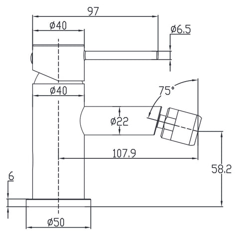Wellis Comino bidé csaptelep (5x12,8x12,5)